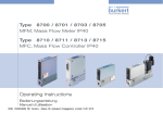 Type 8700 / 8701 / 8703 / 8705 MFM, Mass Flow Meter IP40 Type