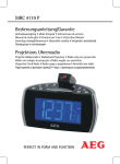 Bedienungsanleitung/Garantie Projektions Uhrenradio MRC 4119 P