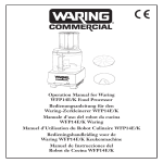 Operation Manual for Waring WFP14E/K Food Processor