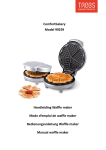 Comfortbakery Model 99259 Handleiding Waffle maker