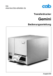 Gemini Bedienungsanleitung deutsch - leuchter