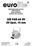 LED PAR-64 UV UV Spot, 10 mm