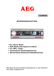 BEDIENUNGSANLEITUNG • PLL Stereo Radio • RDS (Radio Data