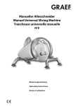 Manueller Allesschneider Manual Universal Slicing Machine