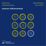 Münchner Herbst/Winter Volkshochschule 2014/2015 Senioren