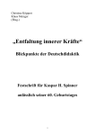 (Hrsg.): "Entfaltung innerer Kräfte". - Philologisch