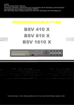 BSV 410 X BSV 810 X BSV 1610 X