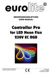 EUROLITE Controller Pro für Neon Flex EC RGB User Manual