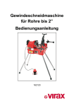 Gewindeschneidmaschine für Rohre bis 2” Bedienungsanleitung