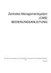 Zentrales Managementsystem (CMS) BEDIENUNGSANLEITUNG