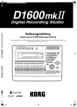 Handbuch (Zusatz) für Korg D 1600 MK II