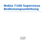 Nokia 7100 Supernova Bedienungsanleitung