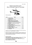 Bedienungsanleitung für Micro-Helikopter Eagle mit Gyroskop