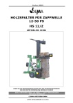 Holzspalter Bedienungsanleitung und technische Daten als PDF