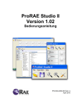 ProRAE Studio II Version 1.02 Bedienungsanleitung