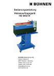 Bedienungsanleitung Walzenauftragsgerät HB 8450 W