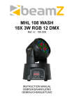 MHL 108 WASH 18X 3W RGB 12 DMX