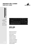 MPX-4PA MISCHPULT FÜR 3 ZONEN