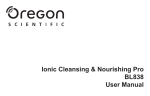 Ionic Cleansing & Nourishing Pro BL838 User Manual