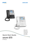 Snom 870 IP Phone Quick Start Guide