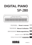 SP-280 Owner's Manual