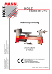 Bedienungsanleitung Drechselbank D 460(F)