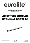 LED UV-TUBE COMPLETE SET SLIM 60 CM/120 CM