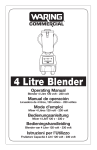 CB15 One-Gallon Food Blender Instruction Manual
