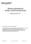 Bedienungsanleitung EKS145-3RV A++ Einbau