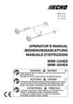 operator's manual bedienungsanleitung manuale d'istruzioni srm