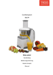 Congratulations on your purchase of the revolutionary Slow Juicer
