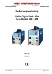 Bedienungsanleitung Delta Digital 140 - 420 Beta Digital 140