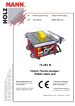 TS 255 M Mobile Tischkreissäge/ Mobile table saw