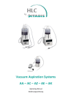 Vacuum Aspiration Systems AA – AC – AZ – AE – AK