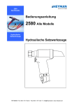 Bedienungsanleitung 2580 Alle Modelle Hydraulische Setzwerkzeuge