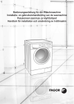 Bedienungsanleitung für die Waschmaschine Installatie- en
