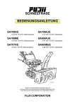 Fujii Schneefraese Bedienungsanleitung
