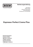 Bedienungsanleitung Espresso Perfect Crema Plus