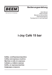 Bedienungsanleitung i-Joy Café 15 bar