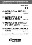 GSM- SCHALTMODUL GX106 GSM SWITCHING MODULE GX106