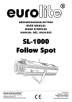 EUROLITE SL-1000 Follow Spot User Manual