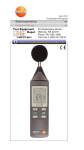 Bedienungsanleitung de testo 816 Schallpegel