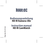 Bedienungsanleitung HD IR Kamera-Uhr Instruction manual HD IR