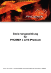 Bedienungsanleitung für PHOENIX 3 LIVE Premium