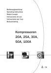 Kompressoren 20A, 25A, 30A, 50A, 100A