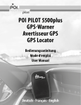 POI PIlOt 5500plus GPS-Warner Avertisseur GPS GPS