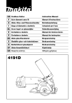 GB Cordless Cutter Instruction Manual F Scie diamant sans fil