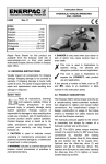 Instruction Sheet HYDRAULIC TORQUE WRENCHES