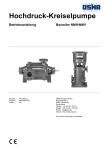 Hochdruck-Kreiselpumpe Betriebsanleitung - Osna