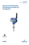 Rosemount 2160 Wireless Vibrationsgrenzschalter für Flüssigkeiten